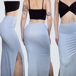 Vintage Diamond’s USA Baby blue midi slit skirt